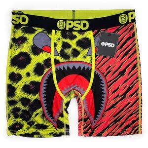PSD Neon Cats Warface Boxer Briefs Mens Large Underwear Yellow Pink Fun Gift